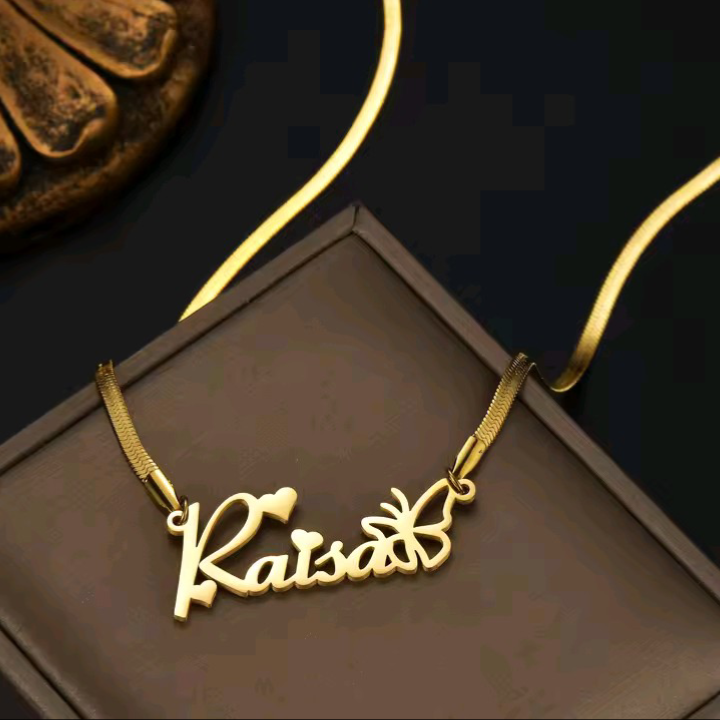 Custom Butterfly Name Necklace -Velvet Vault Exclusive
