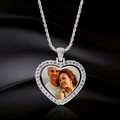 The Velvet Vault Dual Portrait Heart Locket – Personalized Luxury Necklace