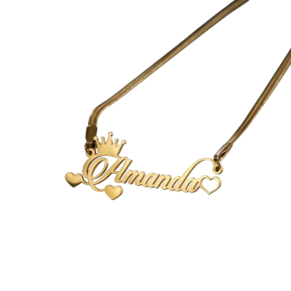 Custom Crown Name Necklace - Velvet Vault Exclusive