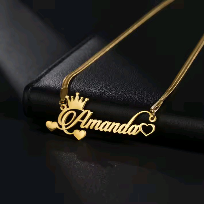Custom Crown Name Necklace - Velvet Vault Exclusive