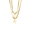 Custom Double Layer Initial Necklace - Velvet Vault Exclusive